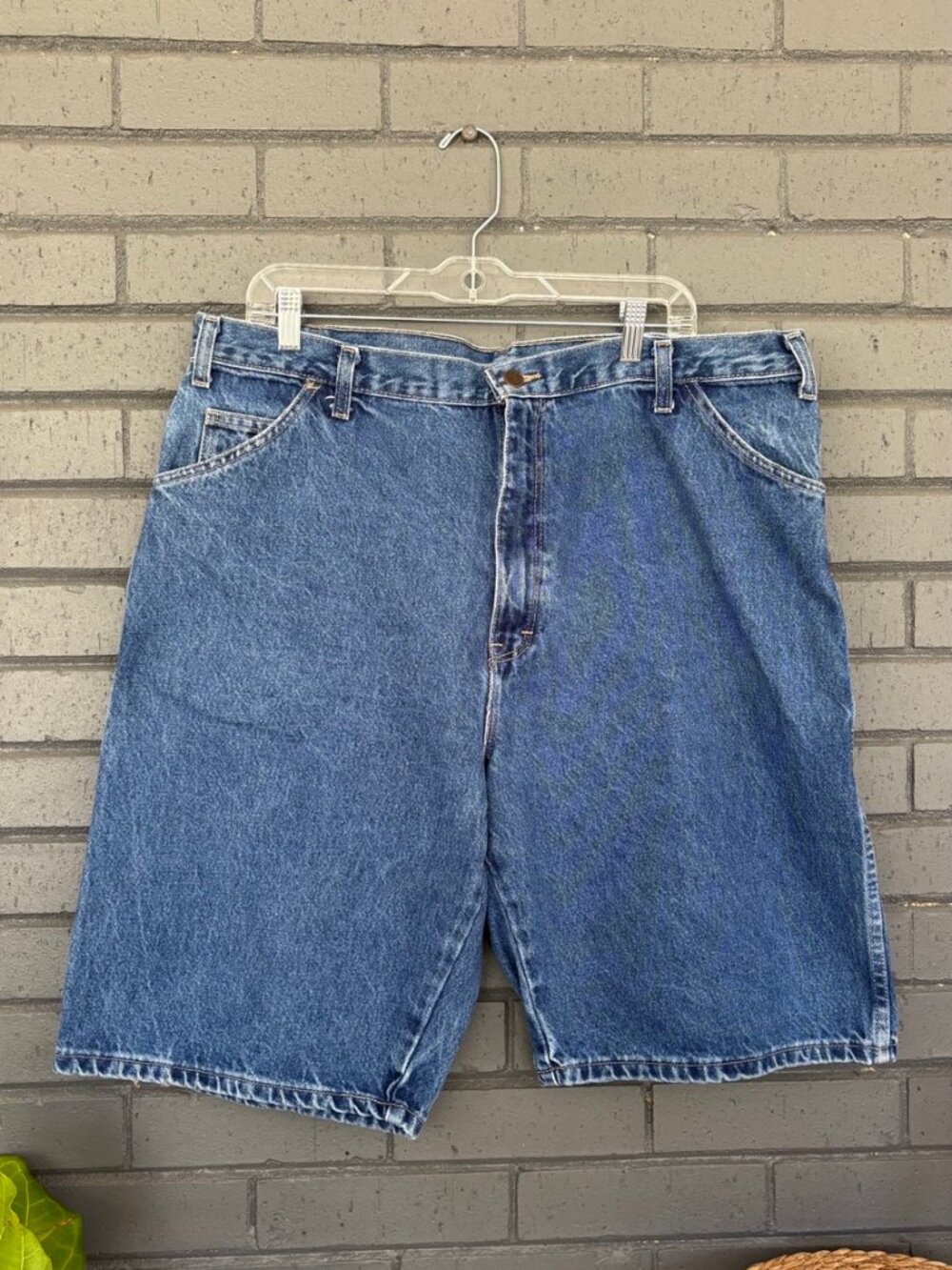 Dickies Carpenter Denim Shorts Mens 40 Relaxed Fit Blue Workwear Skater Jorts